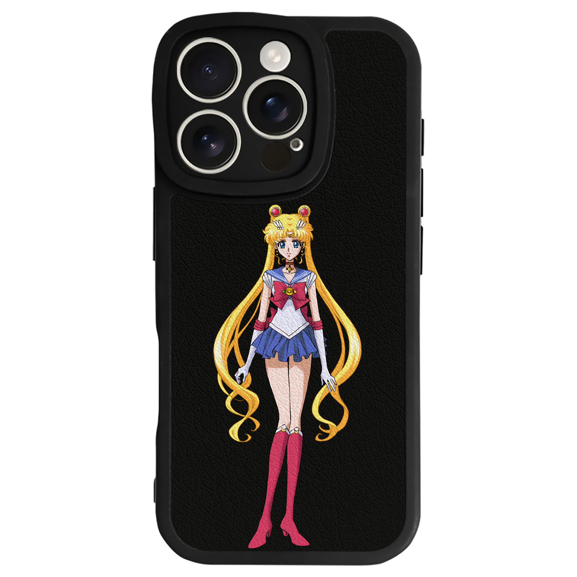 （画像用） 美少女戦士セーラームーン 月野 うさぎ つきの うさぎ Sailor Moon Tsukino Usagi 【iPhone 16シリーズ対応】シリコンスマホケース（レザー調） 材質：シリコン